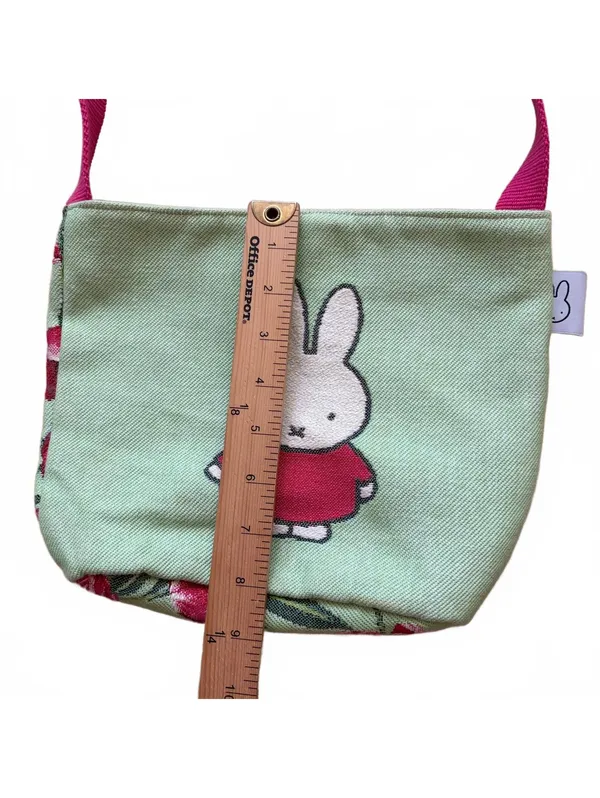 Miffy Shopper Tote Bag Dutchtapestries Mercis BV Jacquard-Woven Art Green 11"x8" - Image 7