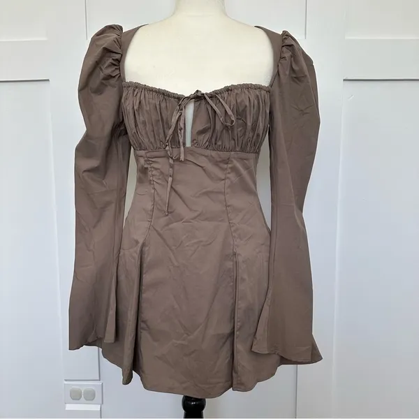 House of CB Carlina Mocha Mini Dress - Image 2