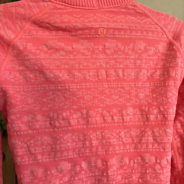 Lululemon Rest Less Pullover Heather Electric Coral Long Sleeve‎ Size 4 - Image 5