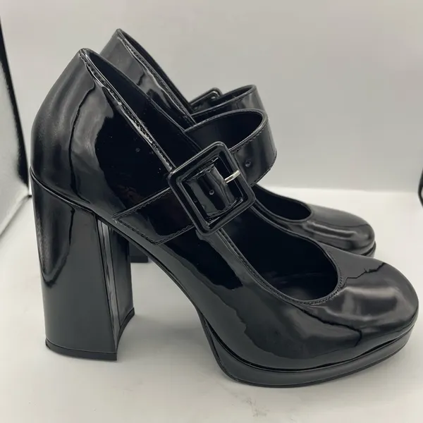 Madden Girl Ursulla black patent leather mary jane platform shoes Size 7.5M - Image 5