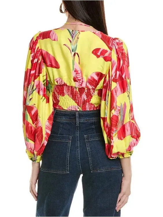FARM Rio Lime Sweet Jungle Lenzing Viscose Crop Top XS - Image 4