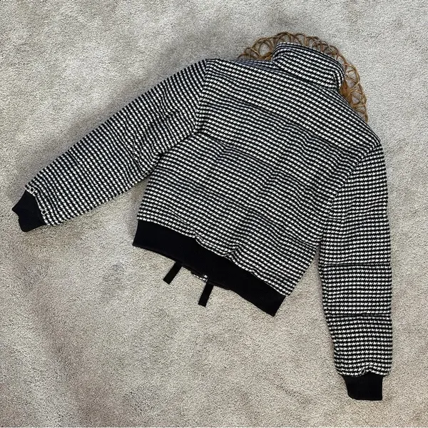 Tularosa X Revolve Ansley Puffer Houndstooth Wool Blend Jacket Coat Size XS - Image 9