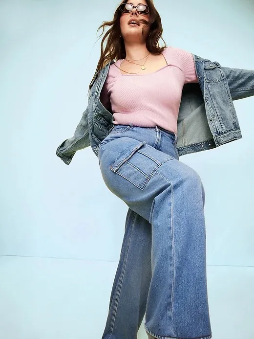 Old Navy Extra High Rise Sky-Hi Wide Leg - Image 4