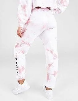 Pink Soda Pink & White Tie Dye Joggers - Image 3