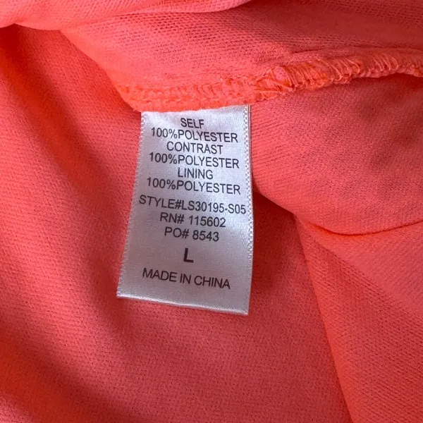 Neon Orange Net Mini Skirt‎ Honeycomb Lined Mesh Size L Rave Clubwear Festival - Image 6