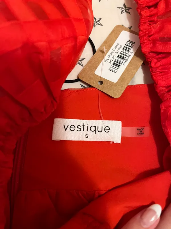 Vestique Red Dress - Image 4