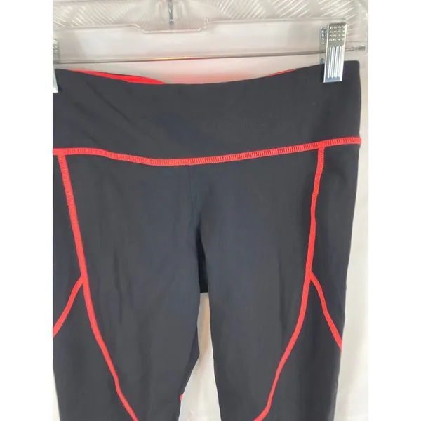 Joy Lab Black Leggings with Exposed Pink Seam Size Small - Image 2