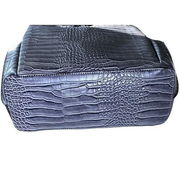 NWT Worthington Gray Croc-Embossed Faux Leather Tote | Style‎ 109-1020-0103-01 - Image 9