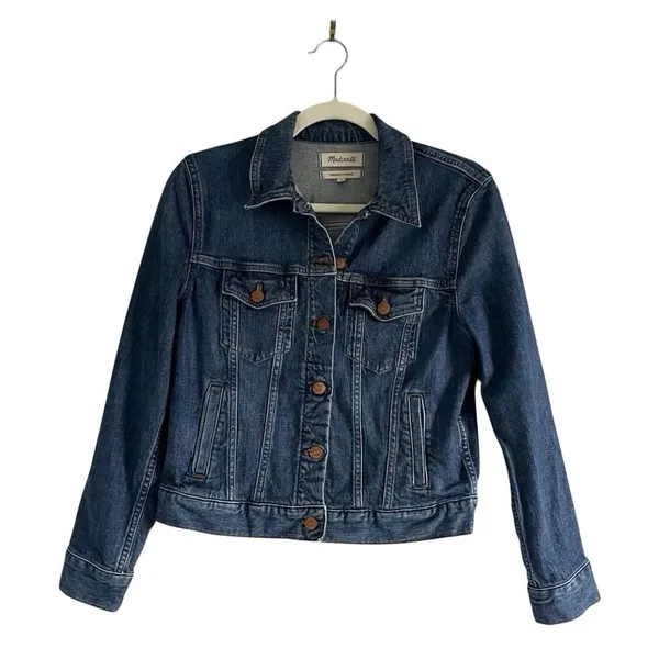 Madewell The Shrunken Stretch Jean Jacket Eco Edition Vintage Light Size Small - Image 2