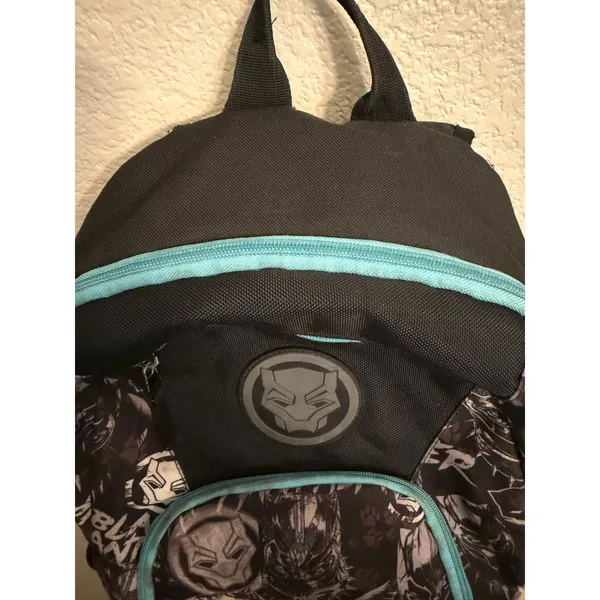 Bioworld Marvel Avengers Comics Black Panther Graffiti Black Blue Gray Backpack - Image 3