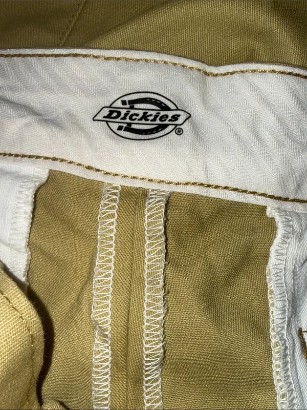 NWT Dickies REGULAR FIT CROP CARGO PANT In Stonewashed Dark Khaki Utility Work - Image 11