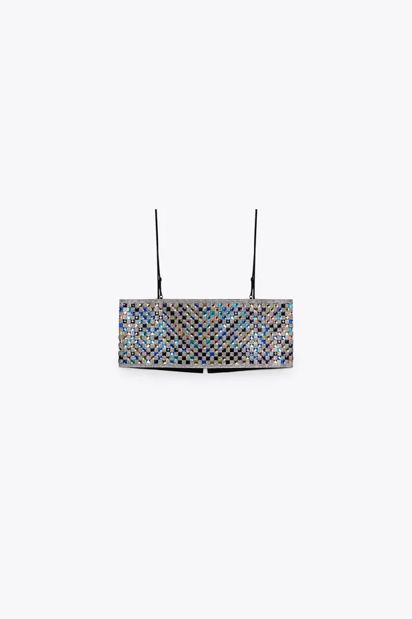 ZARA NWT  SHIMMERY CROP TOP - Image 12