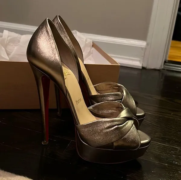 Christian Louboutin Volpi 150 Nappa silk 37 - Image 4
