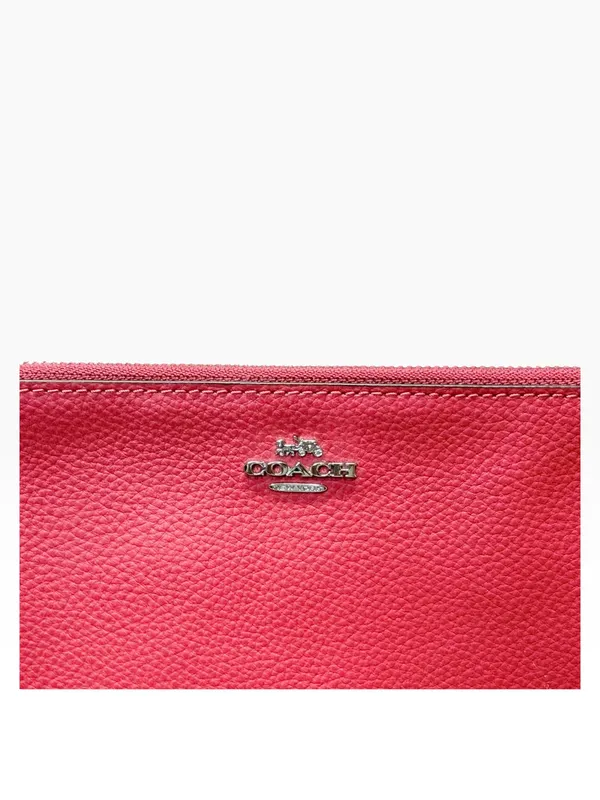 Coach Discontinued Double Corner Zip Wristlet Bright Red Leather F87590 NWOT - Image 3