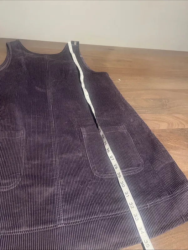 Purple Corduroy Pinafore Dress - Image 5