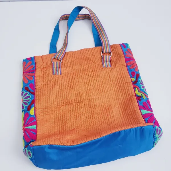 Karma Living Embroidered Bohemian Floral Plush Sholder Bag - Image 8