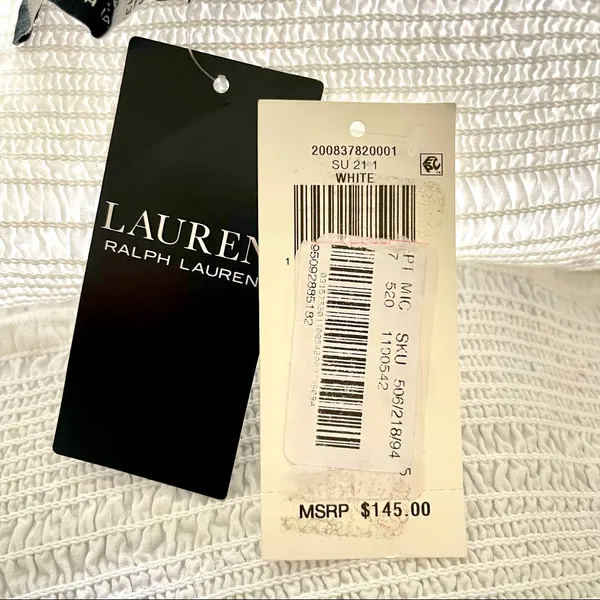Lauren Ralph Lauren White Eyelet Cotton Broadcloth Skirt Size Medium NWT - Image 7