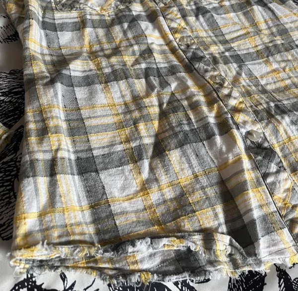 Maurices yellow plaid button-up shirt - Image 5
