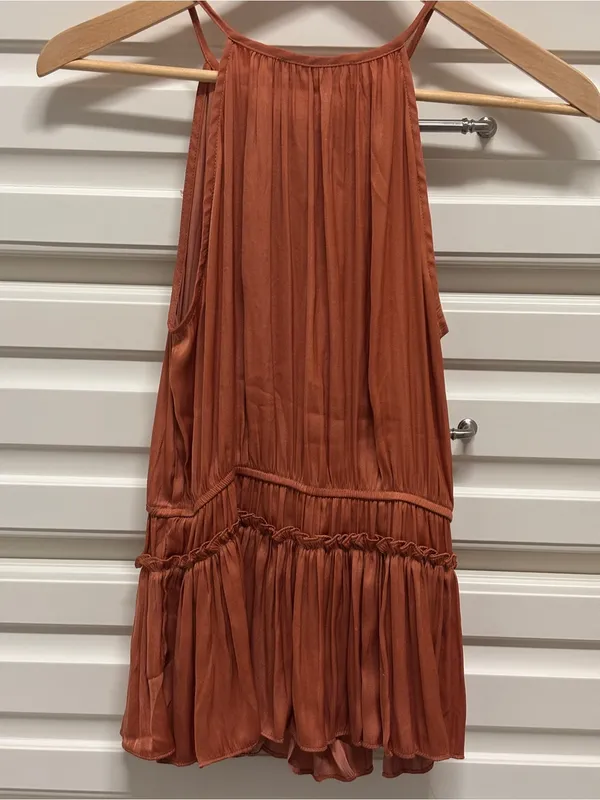 Philosophy Rust-Orange Halter Button-Front Camisole - Image 2