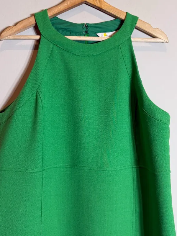Boden Sleeveless Mini Shift Dress Women's 8R Kelly Green Preppy Cocktail Career - Image 8