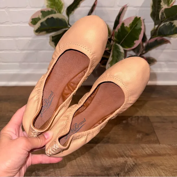 Lucky Brand Emmie Gold/Metallic Nude Ballet Flats – Size 7/37 - Image 2