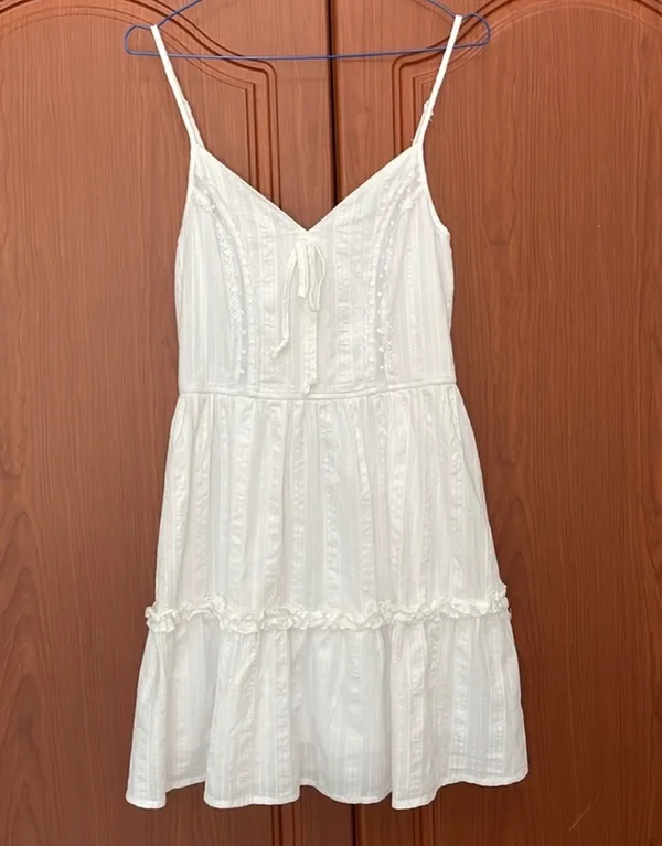 Francesca’s Blue Rain Summer Dress, Size Medium - Image 9
