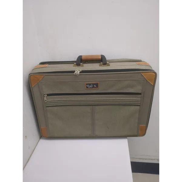 Diane Von Furstenberg DVF Vintage Luggage Green Travel Carryon 22"x 6" x 14" - Image 2