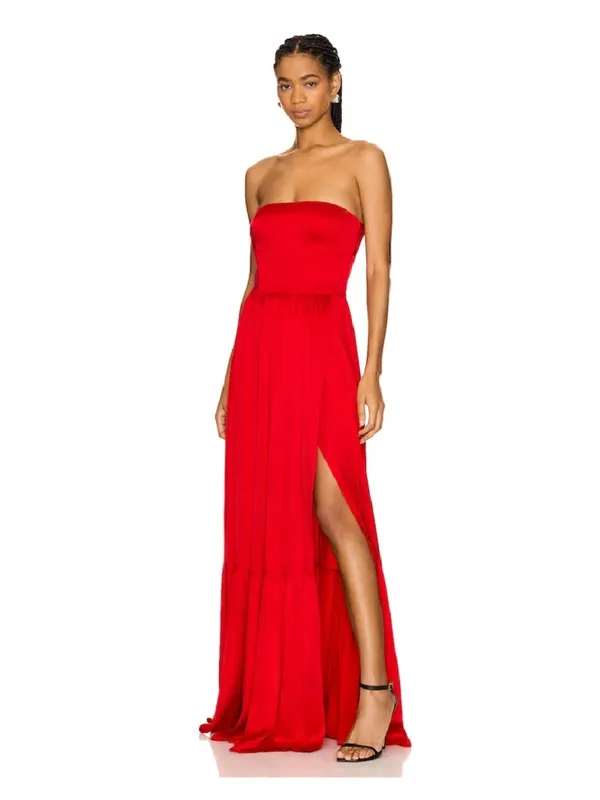 Lovers + Friends Brylee Strapless Red Gown - Image 2