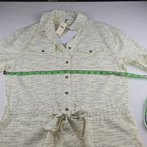 Anthropologie NWT 34°N 118°W Giana‎ Utility Romper Cream Medium - Image 11