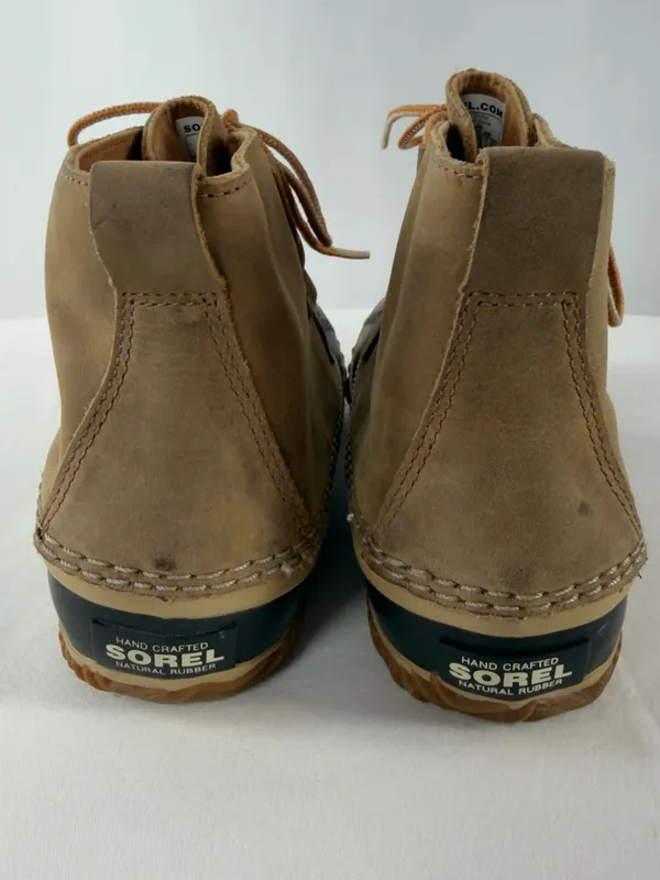 Sorel Out N About Leather Waterproof Lace Up Duck Boots in‎ Brown Black Size 9.5 - Image 5