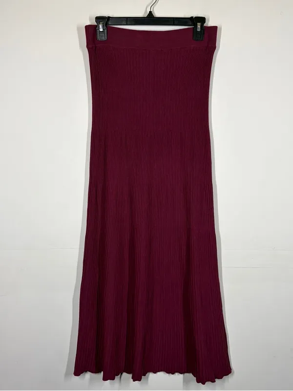 Free People Shine Bright Ribbed Maxi Skirt Size Small - Image 5