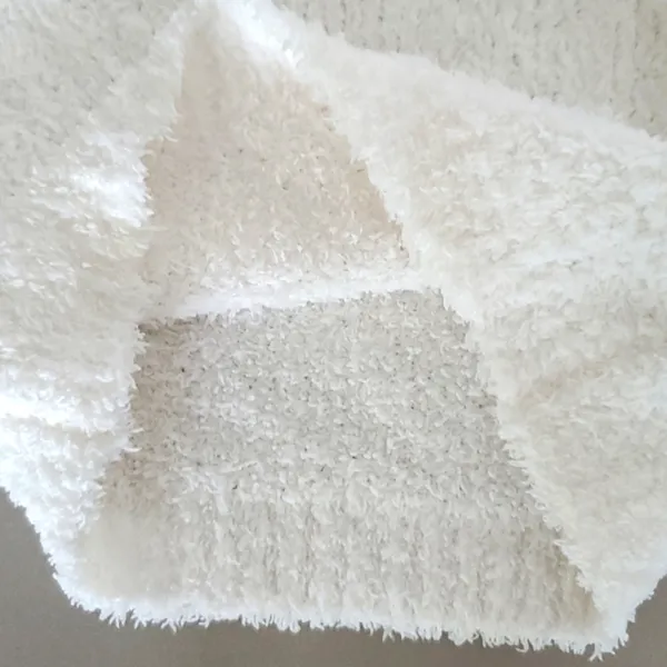 Meshki Fuzzy White Crop Tank - Image 3