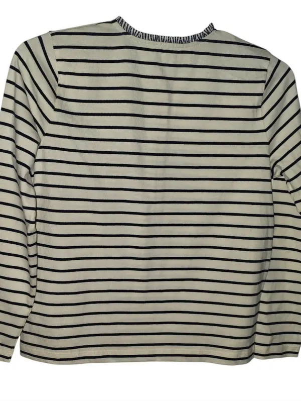 J. Crew Long Sleeve Striped Blouse Size Small - Image 2
