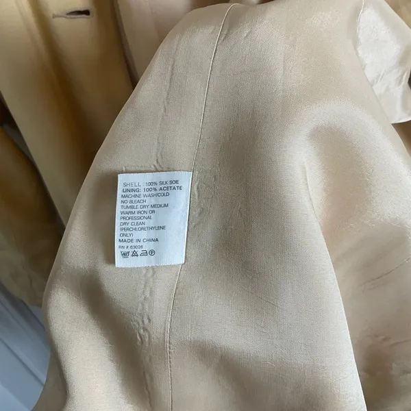 L’Zinger for Nordstrom 100% Silk Belted Utility Blazer Jacket Size Medium - Image 7