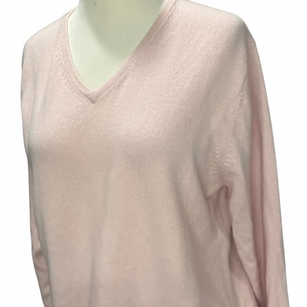 Cottage Clothing Inc Cashmere Sweater Womens M Pink Knit‎ Soft Girl Cozy Luxury - Image 2