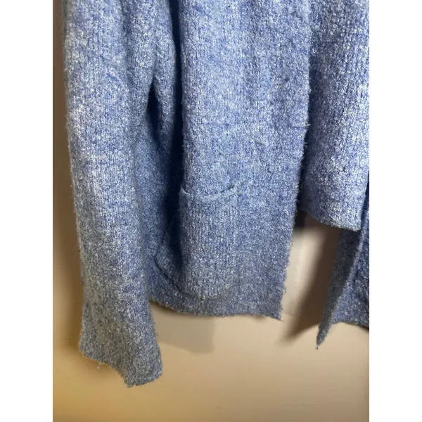 J.Crew Boucle Lady‎ Cardigan Sweater Light Heather Sky Blue Wool Alpaca BY051 XL - Image 4