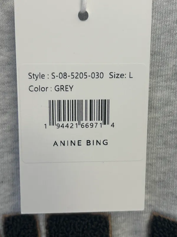 ANINE BING Sport Tyler Sweatshirt Heather Grey Size Large NWT ( SOLD OUT) - Image 10