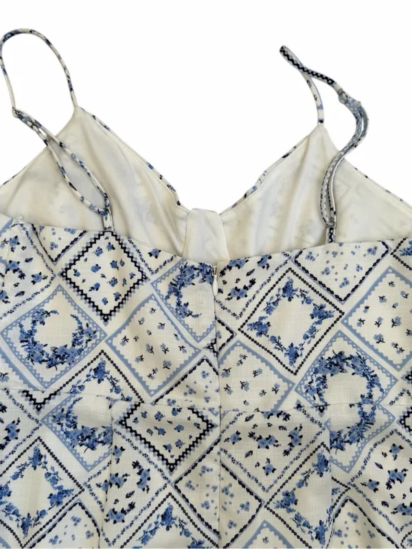 Altar’d State Blue & White Tile Print Dress - Image 8