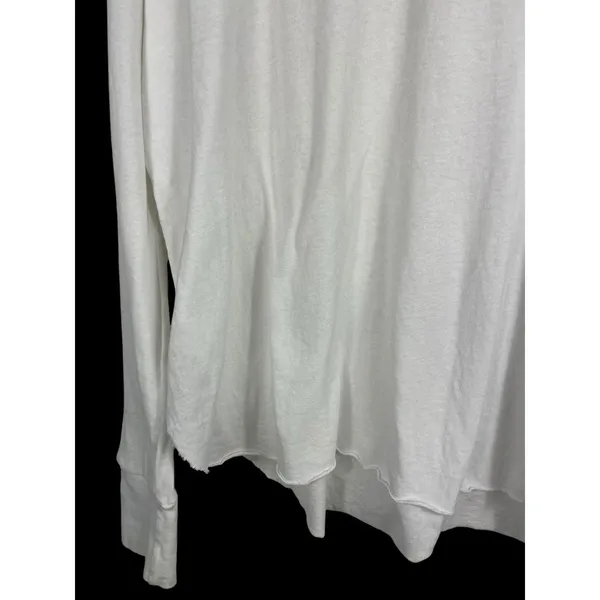 Frank & Eileen Tee Lab White Long Sleeve Oversized Top Asymmetric Hem M - Image 3