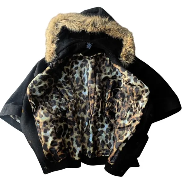 Moda International Hooded Wool Blendd Cape Coat Poncho - Image 11