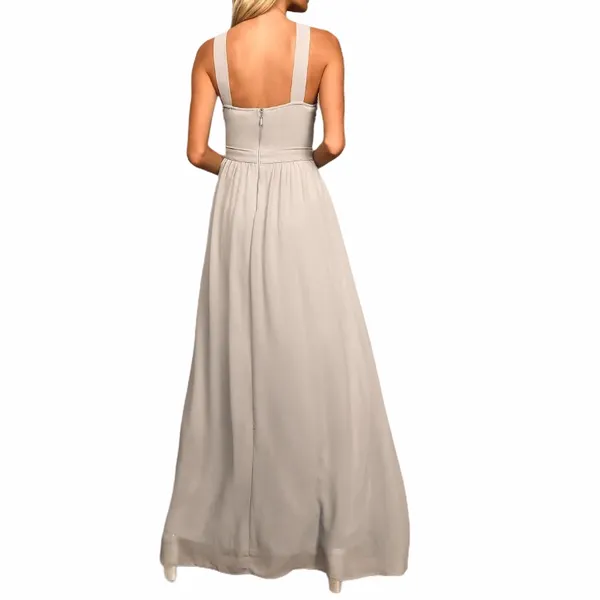 Lulus Air of Romance grey maxi dress size XS - Image 3