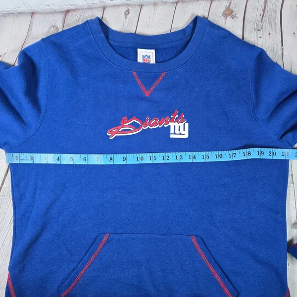 NFL For Her‎ New York Giants Blue Sweatshirt Womens Large DV73 SDHF Pocket - Image 8