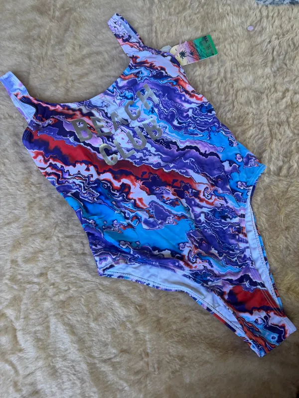 Emme Jordan Beach Club Women's One-Piece Swimsuit in Blue Multi - Image 3