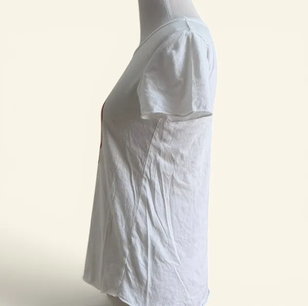Michelle by Comune Radiate Love White Graphic Tee, Size XS, MSRP $25 - Image 2