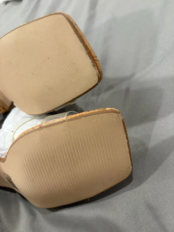 Clear Cork Heels Multiple Size 8 - Image 3