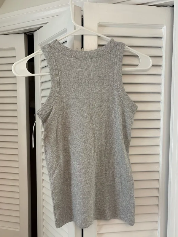 LOFT Perfect Tank Medium Grey Heather Size Extra Small NWT - Image 4