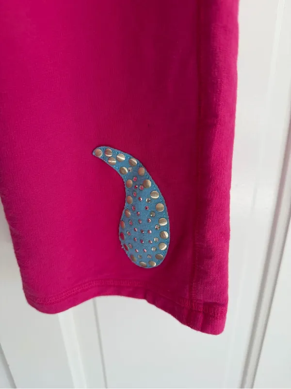 Vintage Y2K Victoria's Secret Paisley‎ Embellished Cotton Leggings XS - Image 6