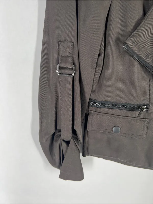 H&M Divided NWT Draped Moto‎ Zip Jacket Size - Image 4