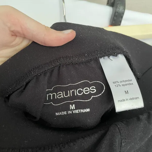 Maurices Athleisure Leggings Size M Black Women Stretch Polyester Spandex - Image 5