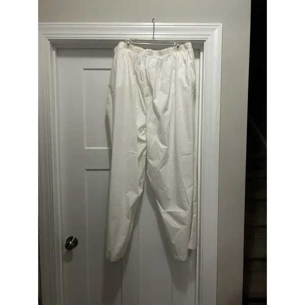 SKIMS Pajama Pants Size 3X White Poplin Sleep Elastic Waist Pockets Lounge Cozy - Image 7